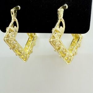 Gold Geometric Hoop Earrings